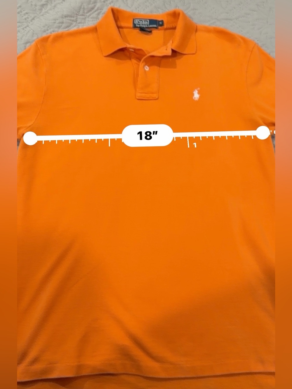 Polo Ralph Lauren Men’s Small Orange Cotton Polo Shirt Classic Pony - Picture 6 of 14
